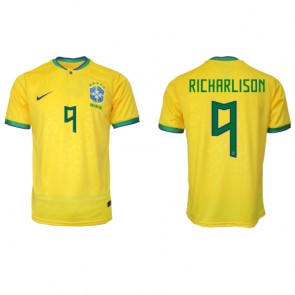 Brasilien Richarlison #9 Replika Hjemmebanetrøje VM 2022 Kortærmet